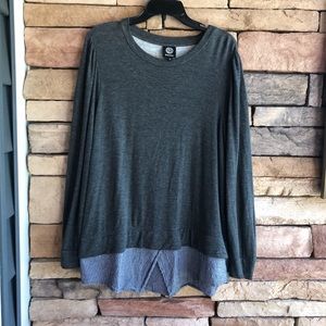 Bobeau Dark Grey Sweatshirt Top Large